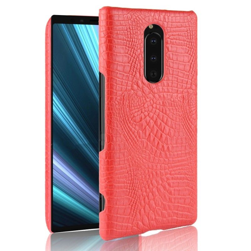Hoesje Sony Xperia 1 Krokodillenhuideffect