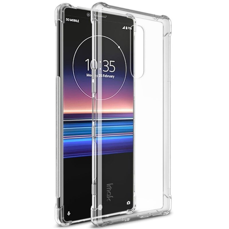 Hoesje Sony Xperia 1 Transparant Zwart Imak Huidgevoel