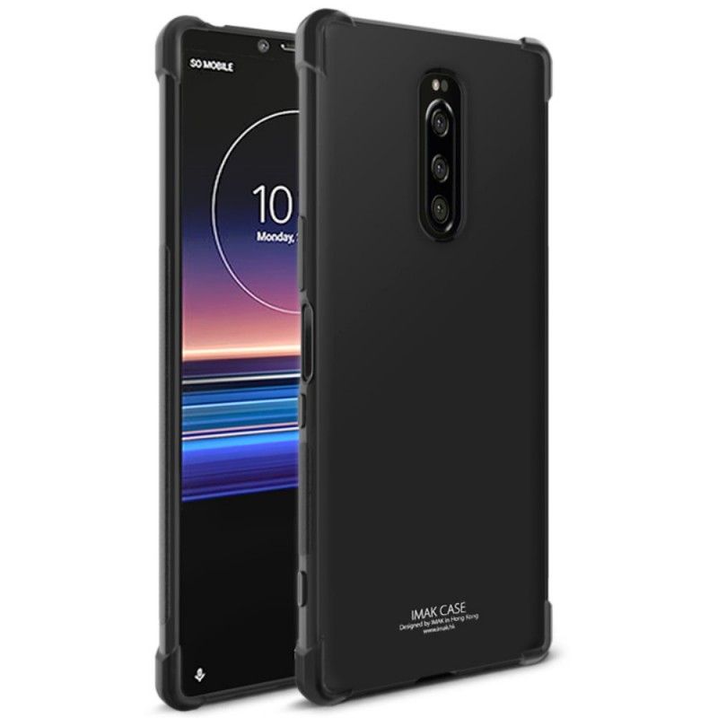 Hoesje Sony Xperia 1 Transparant Zwart Imak Huidgevoel