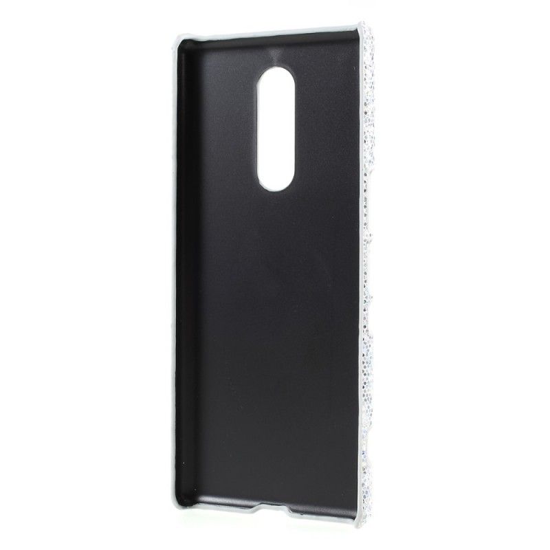 Hoesje Sony Xperia 1 Zilver Pailletten