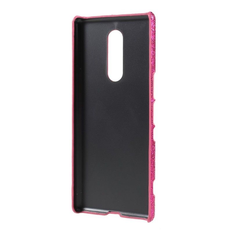 Hoesje Sony Xperia 1 Zilver Pailletten