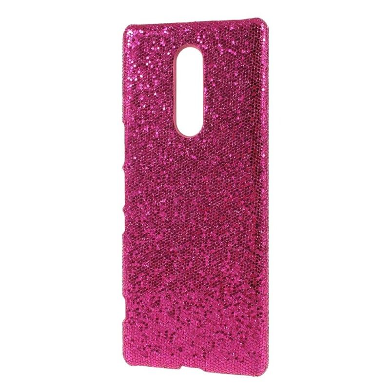 Hoesje Sony Xperia 1 Zilver Pailletten
