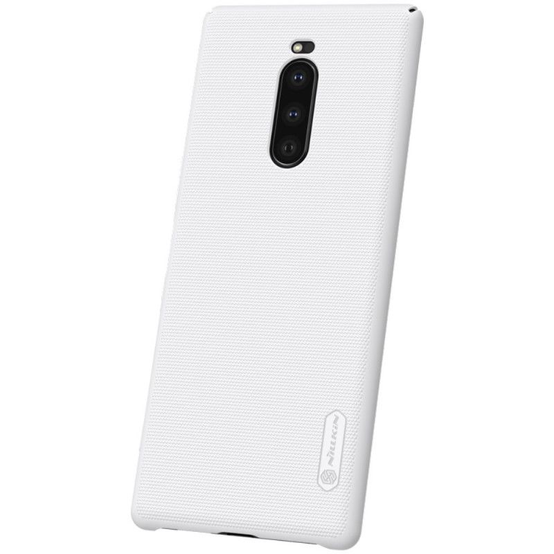 Hoesje voor Sony Xperia 1 Goud Rood Stijve Frosted Nillkin