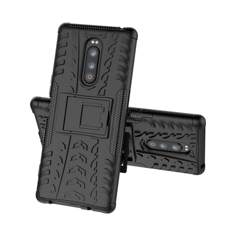 Hoesje voor Sony Xperia 1 Wit Zwart Ultrabestendig