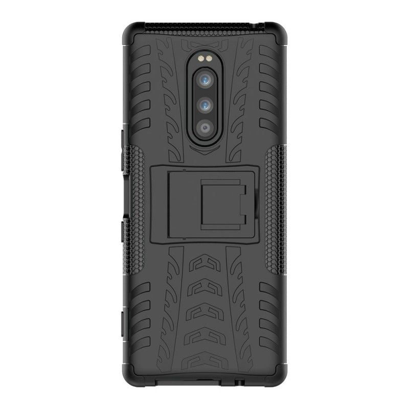 Hoesje voor Sony Xperia 1 Wit Zwart Ultrabestendig