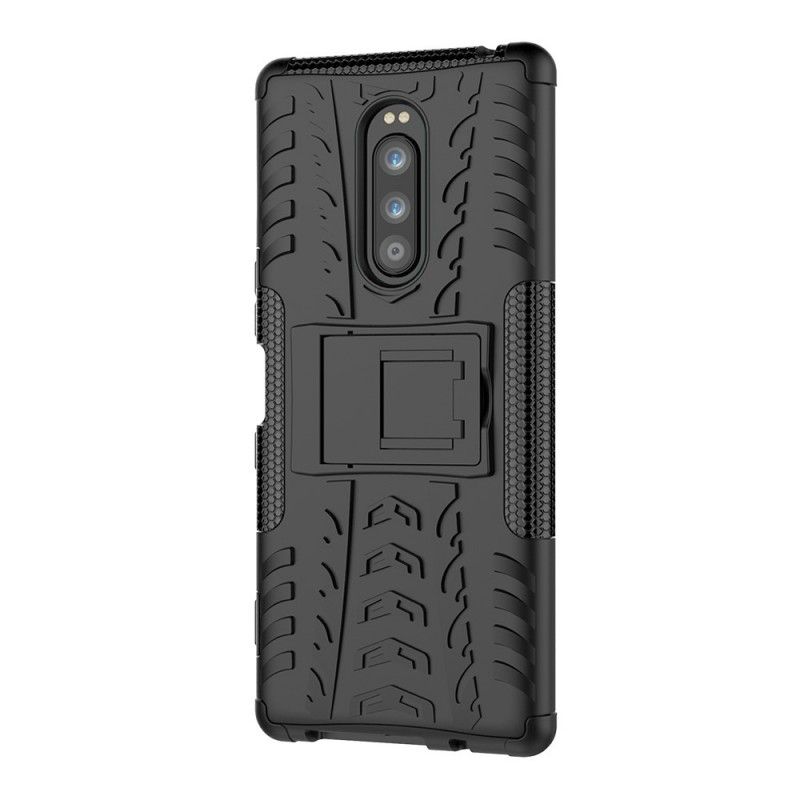 Hoesje voor Sony Xperia 1 Wit Zwart Ultrabestendig