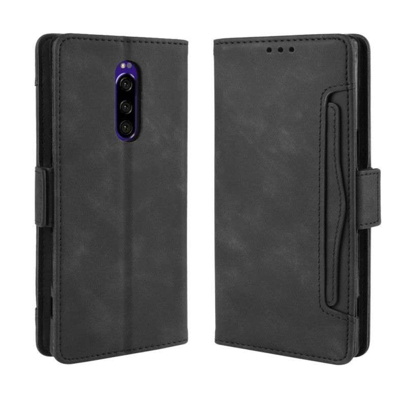 Leren Hoesje Sony Xperia 1 Rood Zwart Eersteklas Multikaart