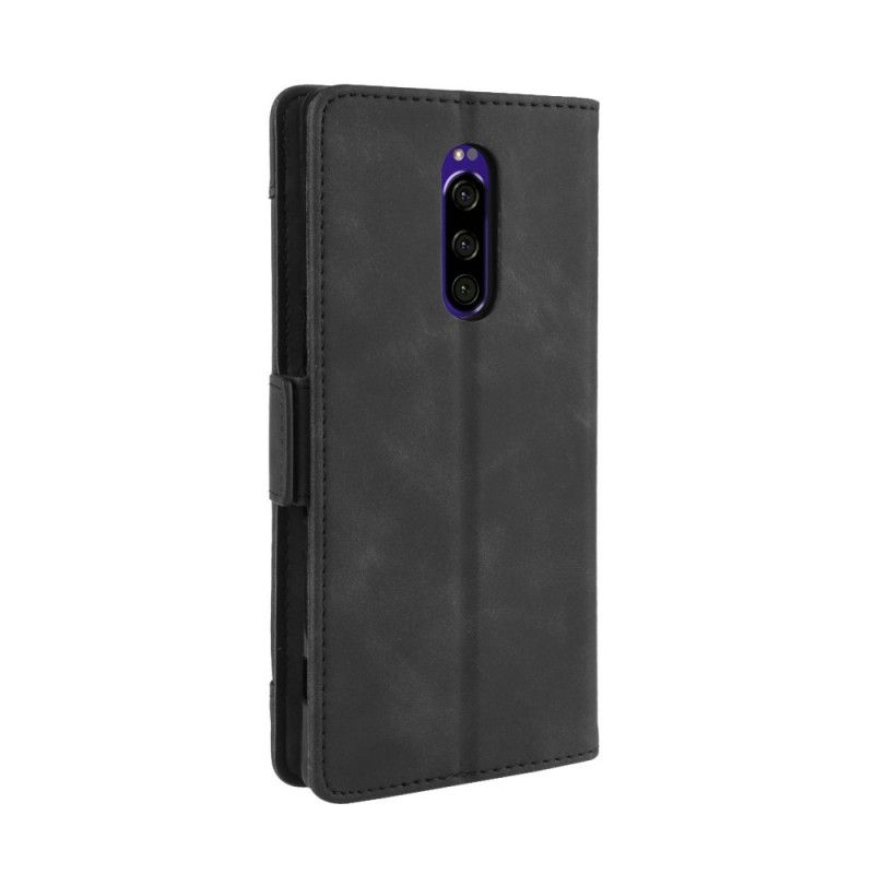 Leren Hoesje Sony Xperia 1 Rood Zwart Eersteklas Multikaart