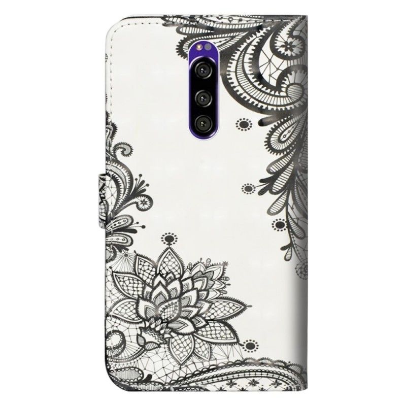 Leren Hoesje voor Sony Xperia 1 Chique Kant