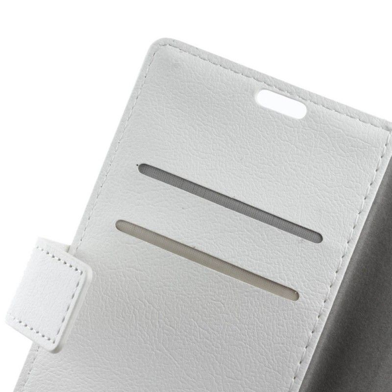 Leren Hoesje voor Sony Xperia 1 Lichtblauw Retro Kunstleer