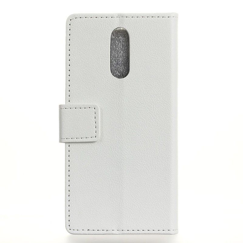 Leren Hoesje voor Sony Xperia 1 Lichtblauw Retro Kunstleer