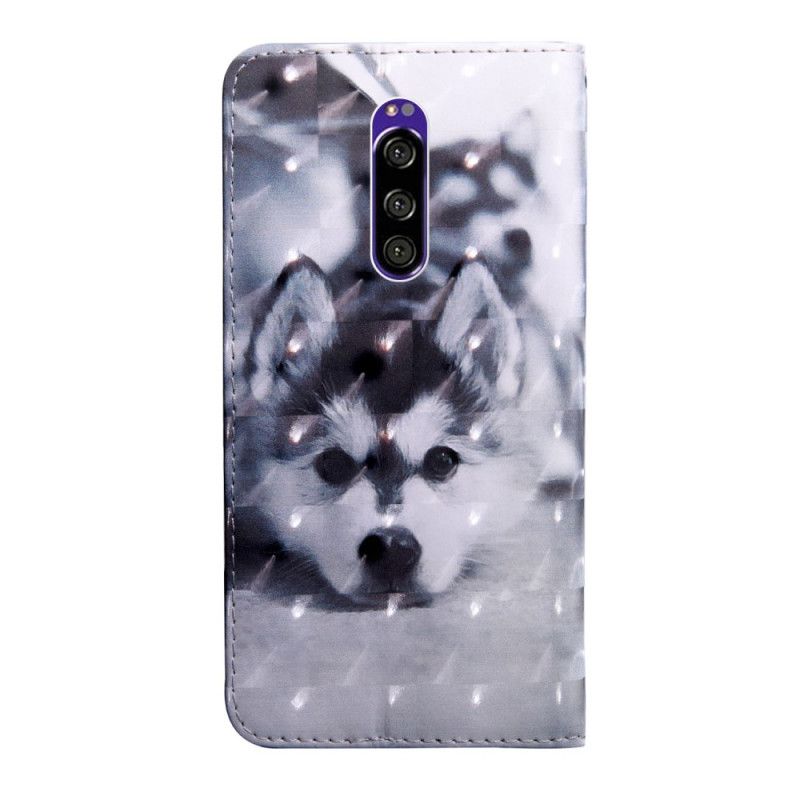 Leren Hoesje voor Sony Xperia 1 String Wolf