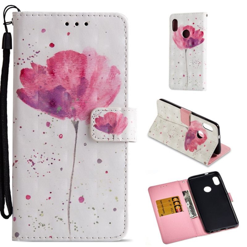 Cover Folio-hoesje Xiaomi Redmi Note 5 Telefoonhoesje Aquarel Klaproos