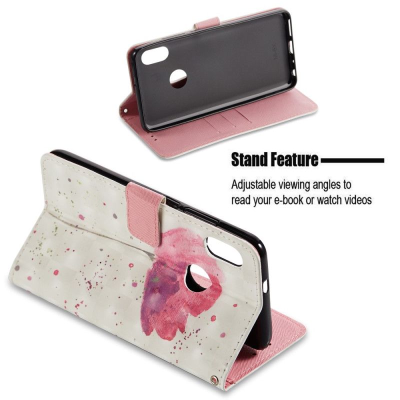 Cover Folio-hoesje Xiaomi Redmi Note 5 Telefoonhoesje Aquarel Klaproos