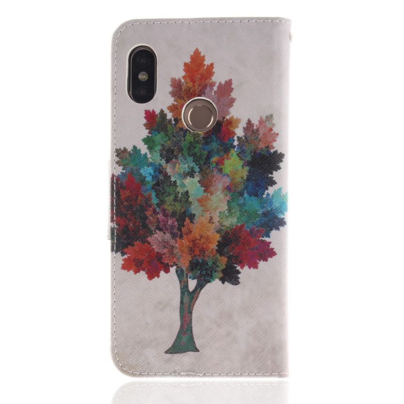 Cover Folio-hoesje Xiaomi Redmi Note 5 Telefoonhoesje Aquarelboom