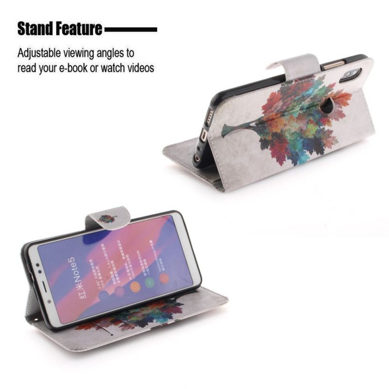 Cover Folio-hoesje Xiaomi Redmi Note 5 Telefoonhoesje Aquarelboom