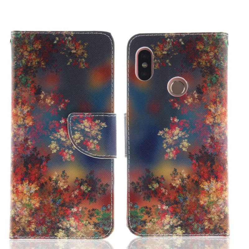 Cover Folio-hoesje Xiaomi Redmi Note 5 Telefoonhoesje Bloemenval