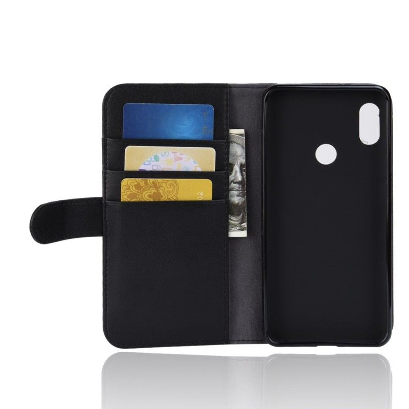 Flip Case Leren Xiaomi Redmi Note 5 Bruin Zwart Splitleer