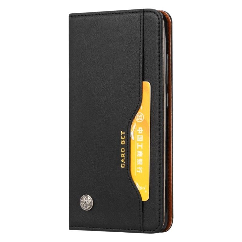 Folio-hoesje Xiaomi Redmi Note 5 Rood Zwart Kaarthouder Van Imitatieleer
