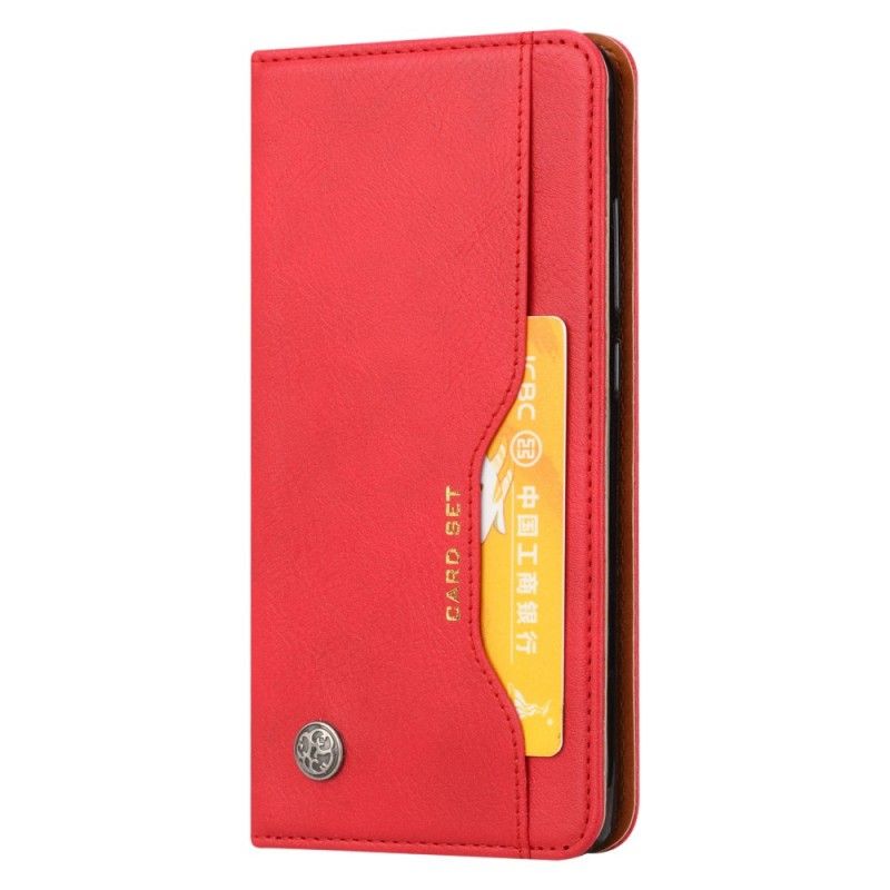 Folio-hoesje Xiaomi Redmi Note 5 Rood Zwart Kaarthouder Van Imitatieleer