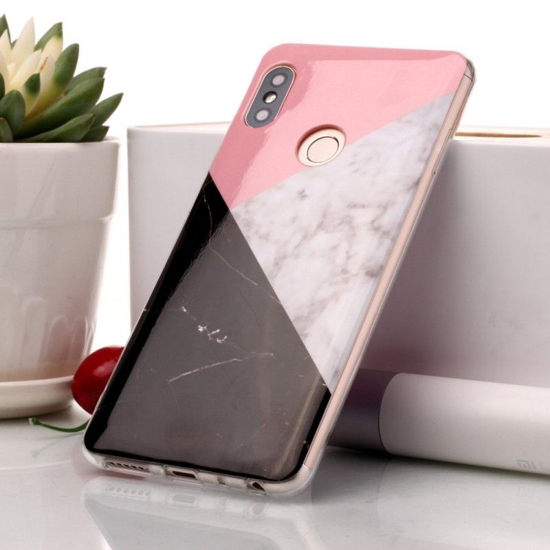 Hoesje voor Xiaomi Redmi Note 5 Geometrisch Marmereffect