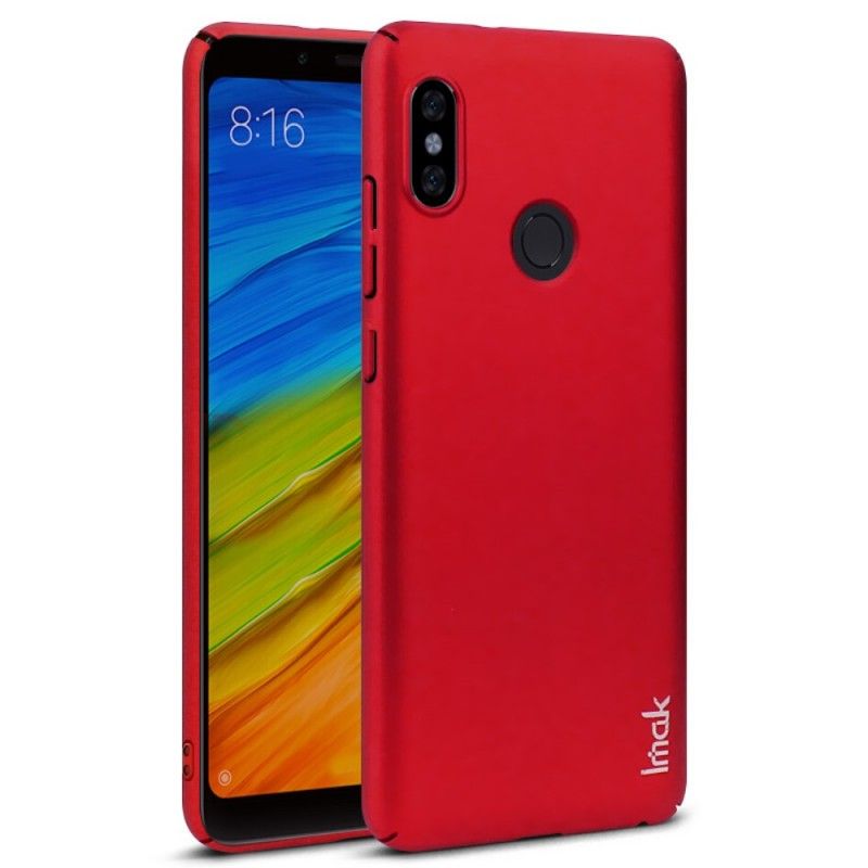 Hoesje voor Xiaomi Redmi Note 5 Rose Goud Rood Zijde Serie