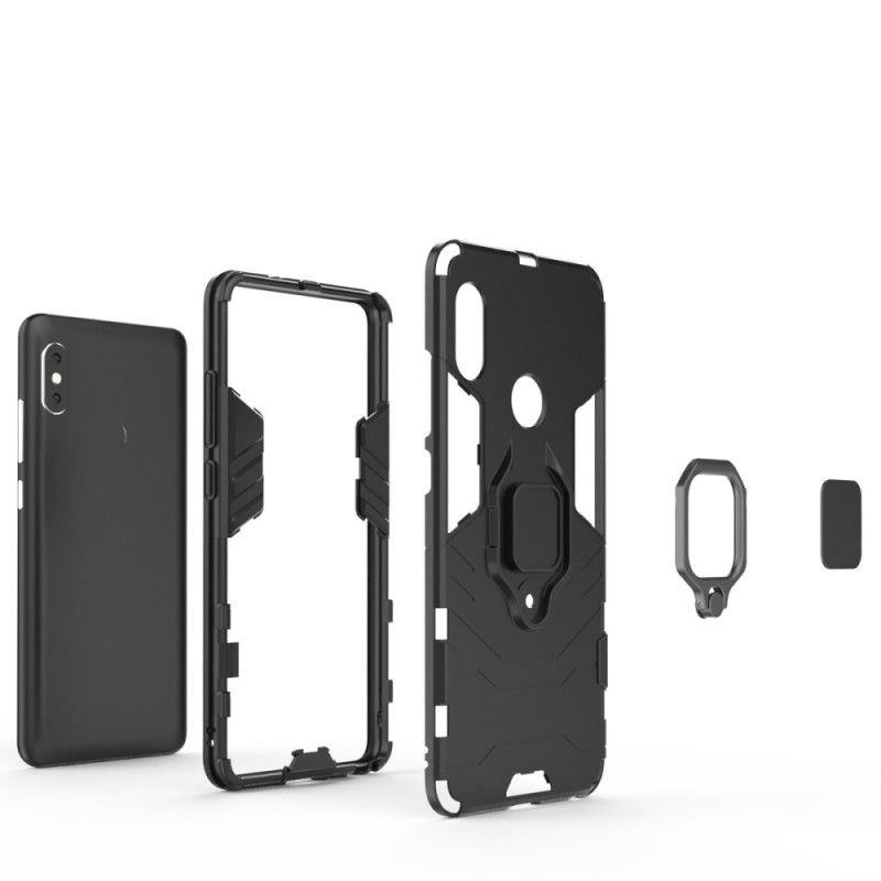 Hoesje Xiaomi Redmi Note 5 Rood Zwart Resistente Ring
