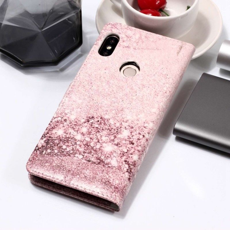 Leren Hoesje Xiaomi Redmi Note 5 Telefoonhoesje Glitterverloop