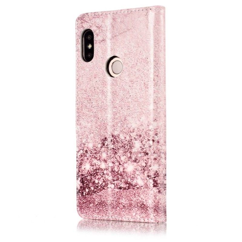 Leren Hoesje Xiaomi Redmi Note 5 Telefoonhoesje Glitterverloop
