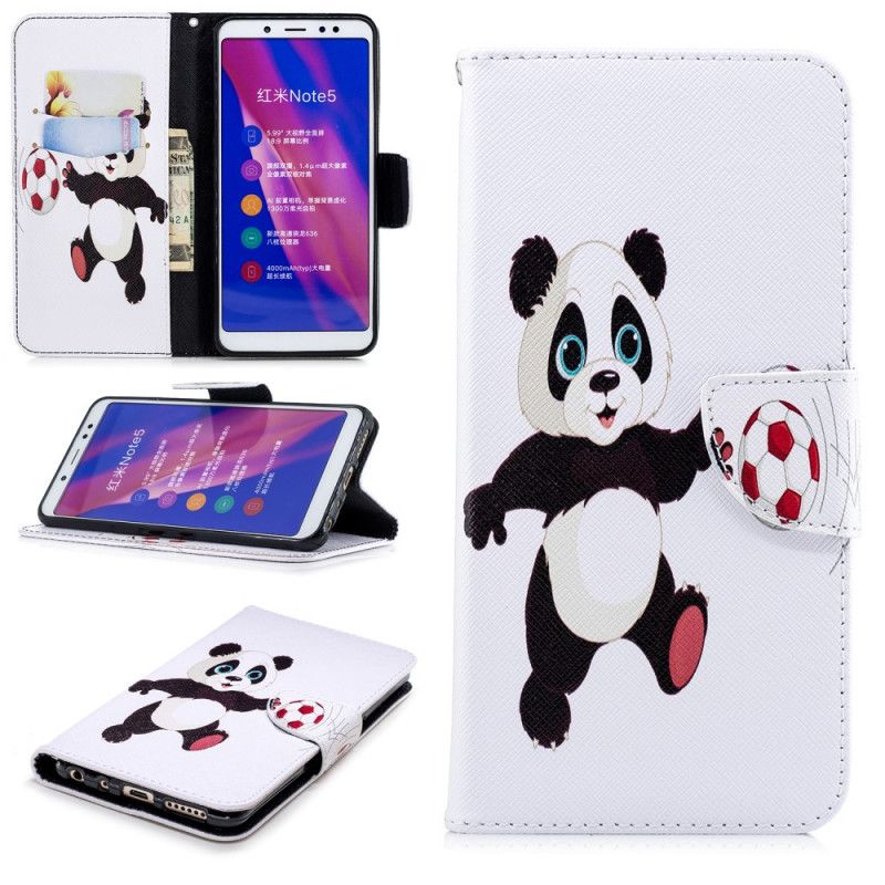 Leren Hoesje Xiaomi Redmi Note 5 Telefoonhoesje Pandapoot