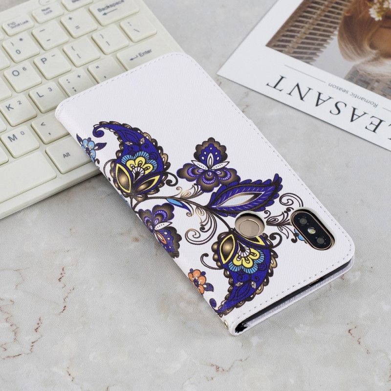 Leren Hoesje Xiaomi Redmi Note 5 Vlindertattoo