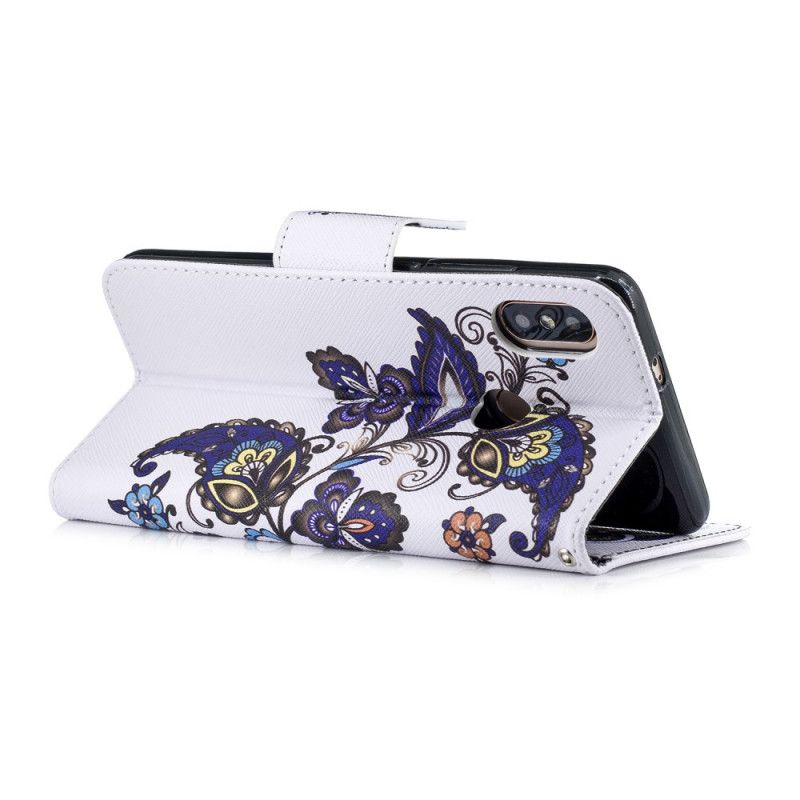 Leren Hoesje Xiaomi Redmi Note 5 Vlindertattoo