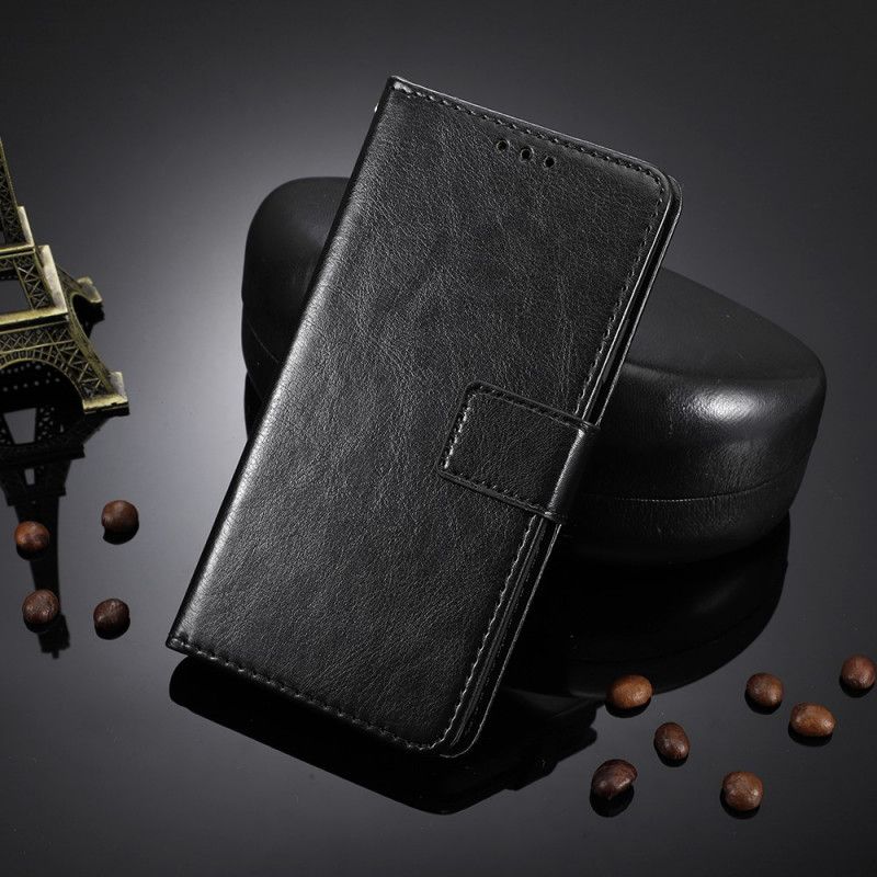 Cover Folio-hoesje Alcatel 1B (2020) Bruin Zwart Telefoonhoesje Flitsend Kunstleer