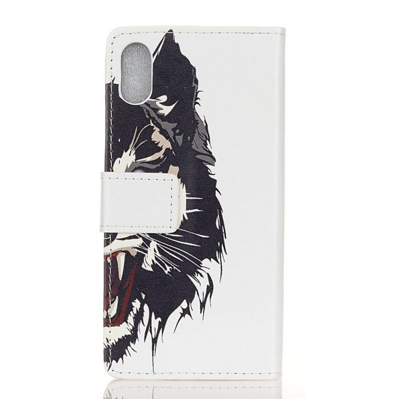 Leren Hoesje voor Alcatel 1B (2020) Woeste Tijger