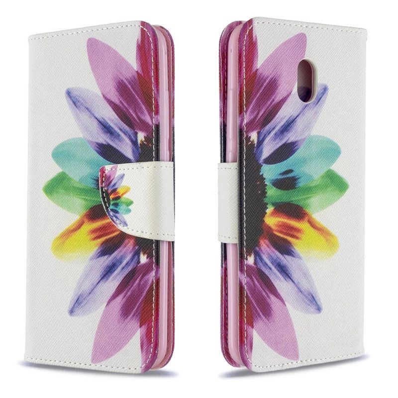 Cover Folio-hoesje Xiaomi Redmi 8A Telefoonhoesje Aquarelbloem