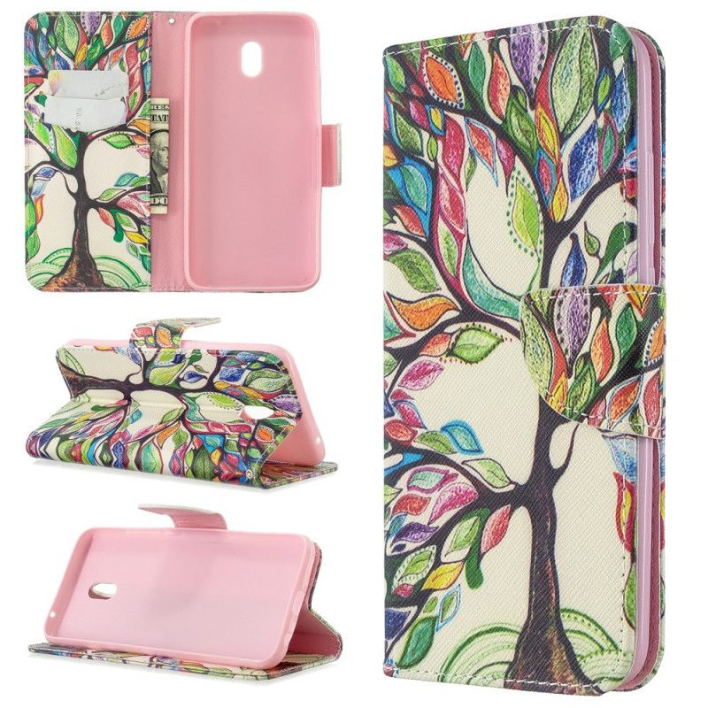 Cover Folio-hoesje Xiaomi Redmi 8A Telefoonhoesje Gekleurde Boom