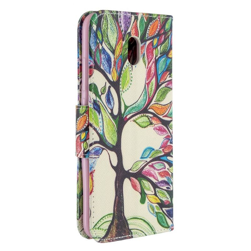 Cover Folio-hoesje Xiaomi Redmi 8A Telefoonhoesje Gekleurde Boom