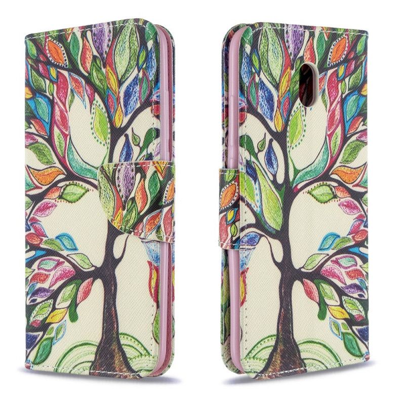 Cover Folio-hoesje Xiaomi Redmi 8A Telefoonhoesje Gekleurde Boom
