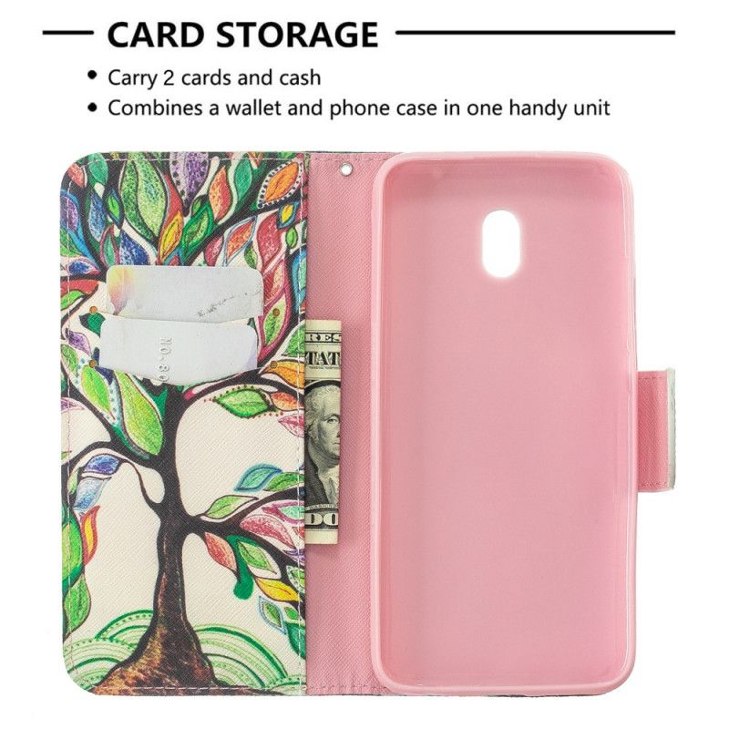 Cover Folio-hoesje Xiaomi Redmi 8A Telefoonhoesje Gekleurde Boom