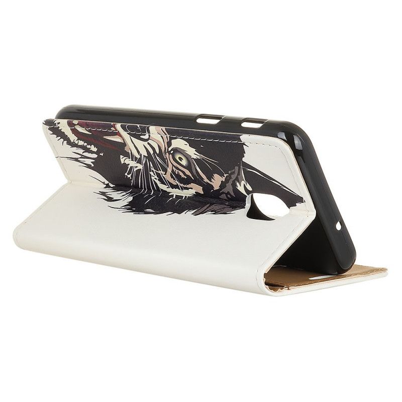 Cover Folio-hoesje Xiaomi Redmi 8A Telefoonhoesje Woeste Tijger
