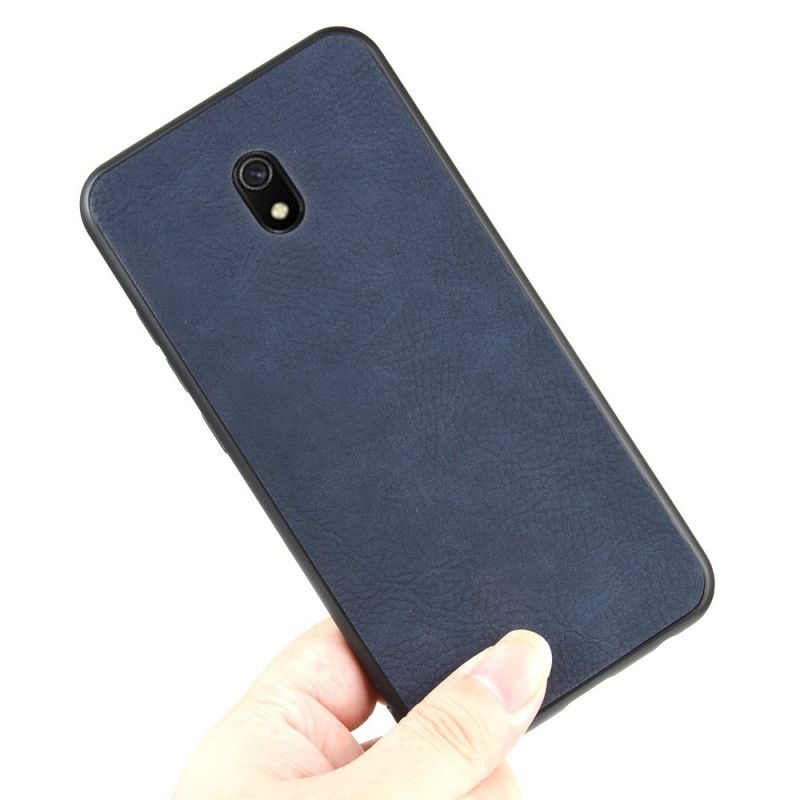 Cover Hoesje Xiaomi Redmi 8A Donkerblauw Grijs Telefoonhoesje Premium Leereffect