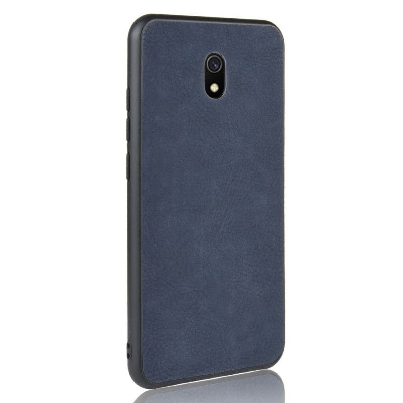 Cover Hoesje Xiaomi Redmi 8A Donkerblauw Grijs Telefoonhoesje Premium Leereffect