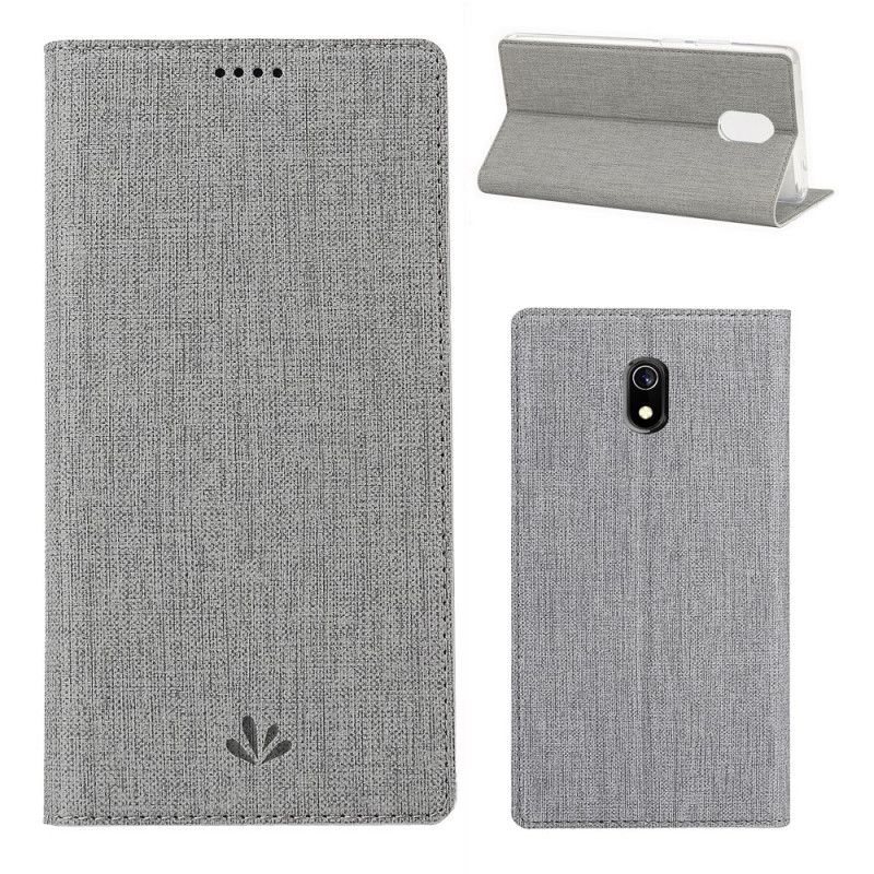 Folio-hoesje voor Xiaomi Redmi 8A Grijs Zwart Gestructureerd