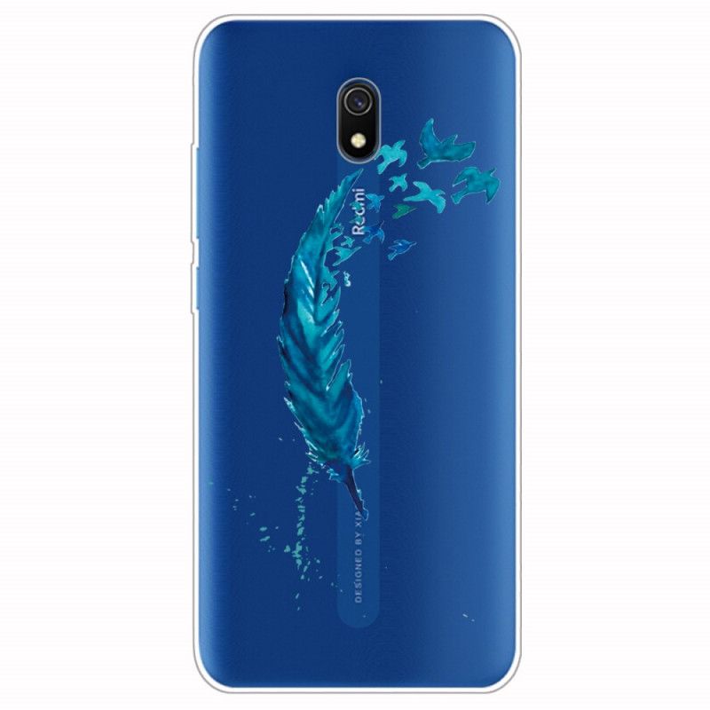 Hoesje voor Xiaomi Redmi 8A Mooie Blauwe Veer