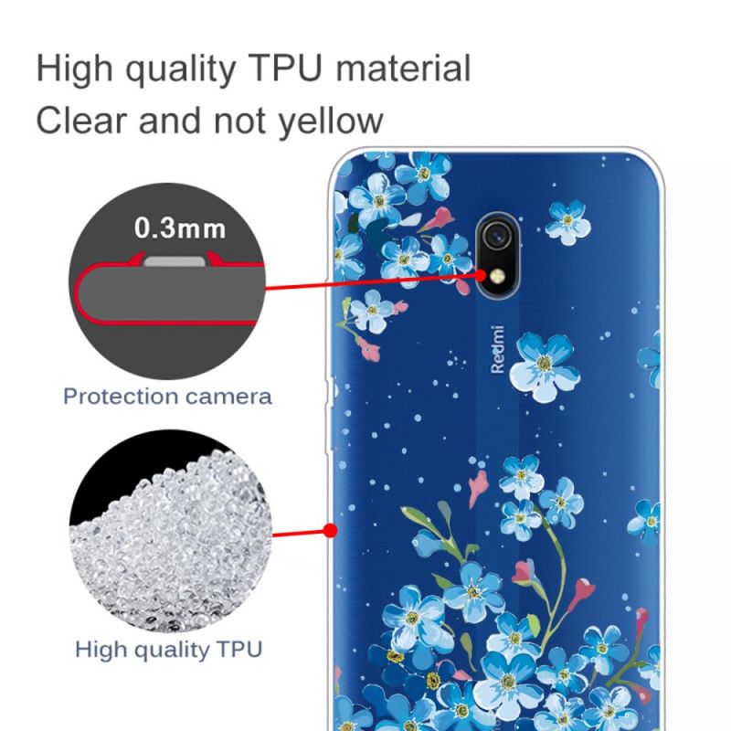 Hoesje Xiaomi Redmi 8A Boeket Blauwe Bloemen