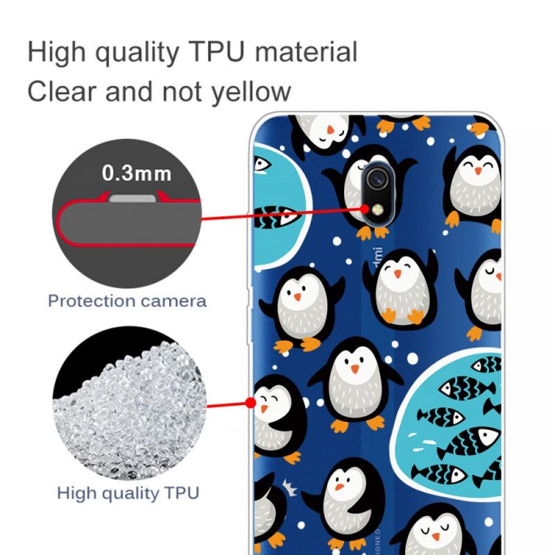 Hoesje Xiaomi Redmi 8A Pinguïns En Vissen