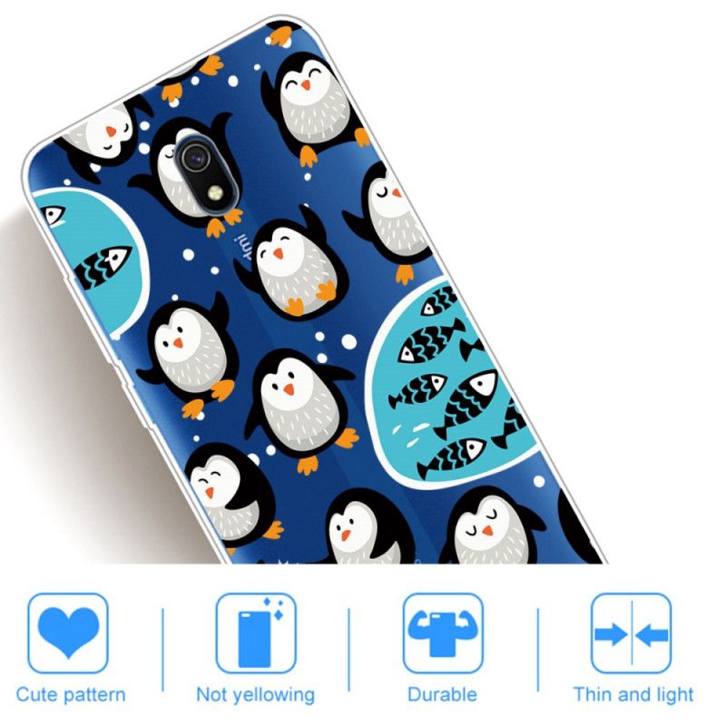 Hoesje Xiaomi Redmi 8A Pinguïns En Vissen
