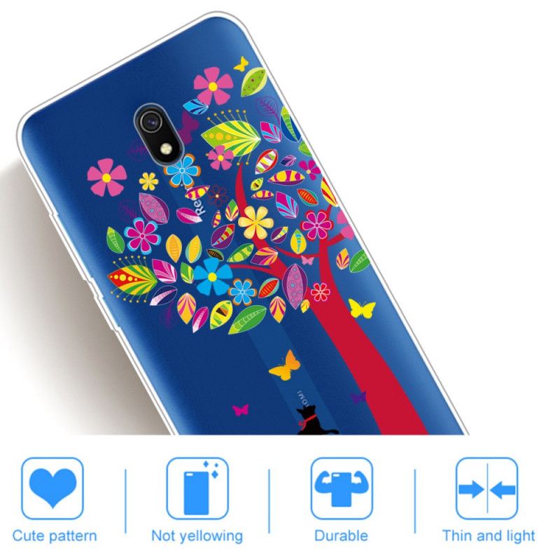 Hoesje Xiaomi Redmi 8A Telefoonhoesje Kat Onder De Gekleurde Boom