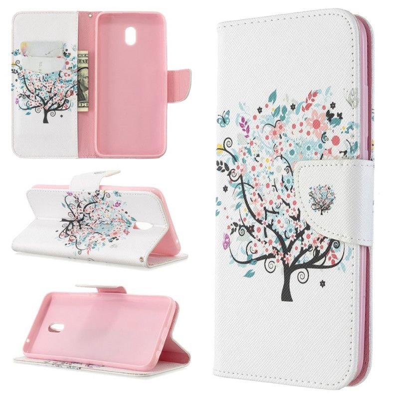 Leren Hoesje Xiaomi Redmi 8A Bloemrijke Boom
