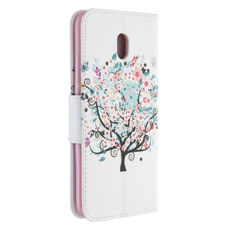 Leren Hoesje Xiaomi Redmi 8A Bloemrijke Boom